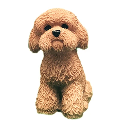 Формы для гипса 3D Милые силиконовые формы для собак Bichon собака Сделай Сам эфирное масло распределитель гипсовые поделки подарочная форма для свечей - Цвет: B