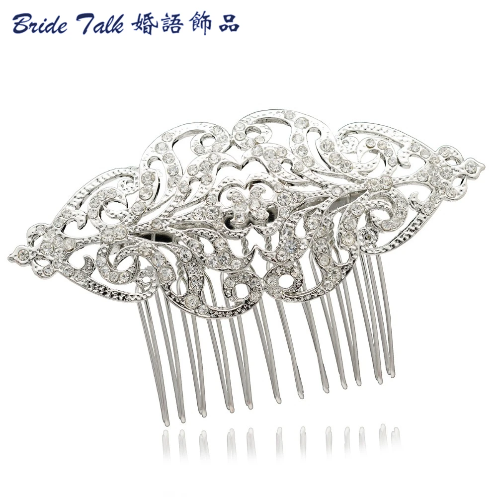 Свадебные заколки для волос ювелирные изделия стразы цветок расческа свадебные