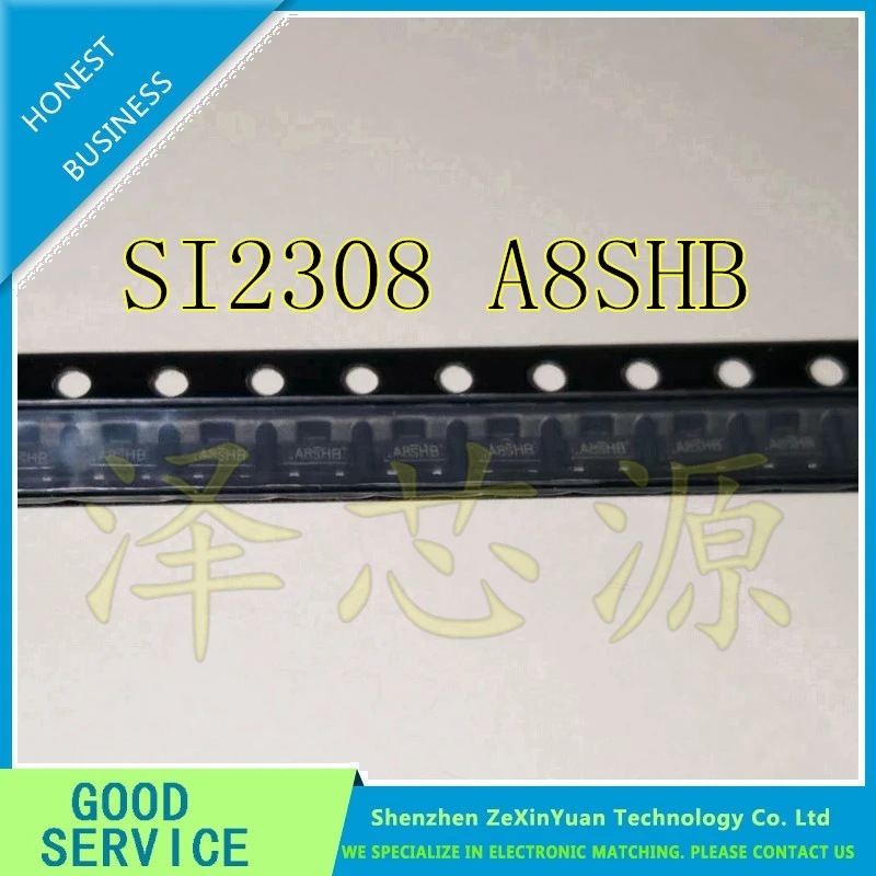 100 шт./лот SMD транзистор SI2308 A8SHB экран SOT-23 2A/60 V новое пятно гарантия качества