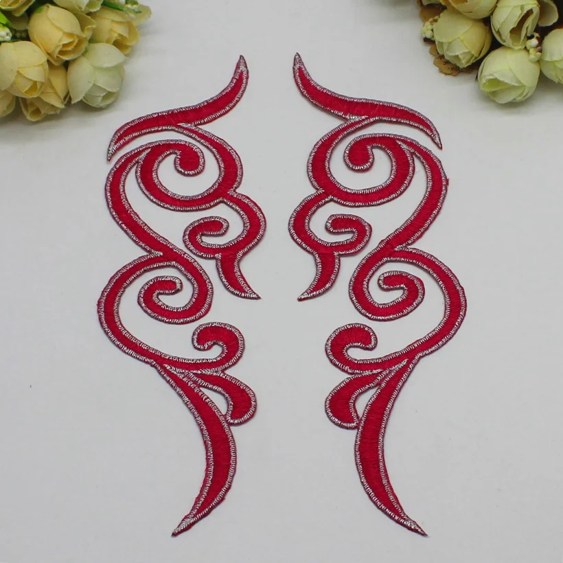 YACKALASI 10 парт/лот приклеивающиеся нашивки с вышивкой аппликация зеркальные пары