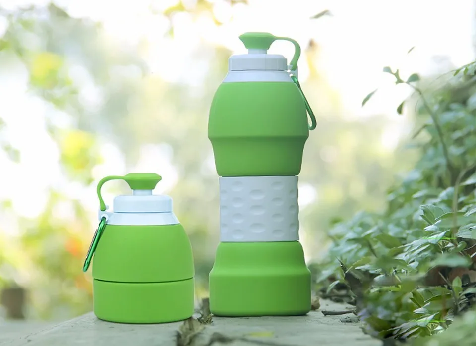 VOZRO 580 мм, бутылки для воды моя бутылка для напитков. Шейкер Botella Botellas Bouteille Garrafa Termica Силиконовый складной походный чайник