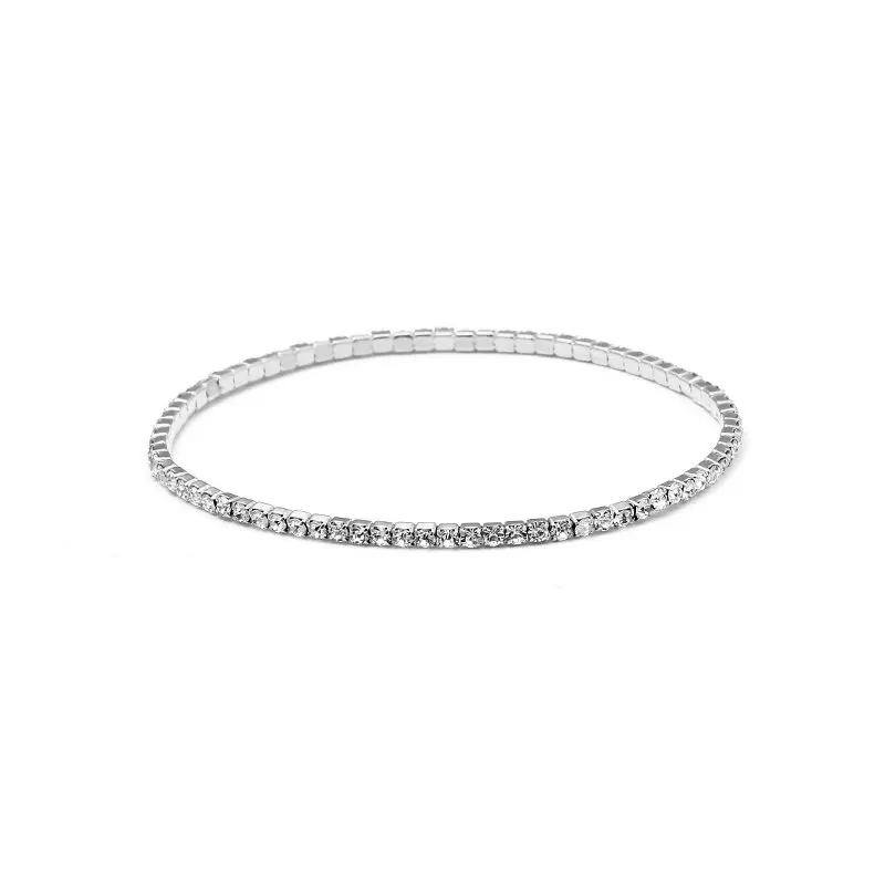 1 шт. тонкая серебряная цепочка с фианитами 925 пробы|bracelet fashion|fashion braceletthin bracelet |