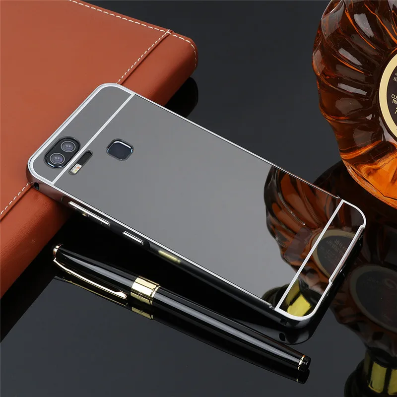 Для Asus Zenfone 3 Zoom ZE553KL чехол пластинчатый металл рамка с зеркалом для задней крышки
