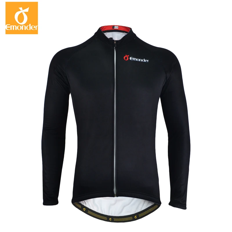 Черный для мужчин с длинным рукавом майки спортивные зимние ветрозащитные