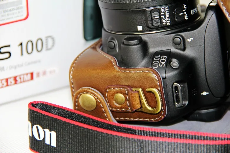 Высокое качество Фирменная Новинка популярные Камера Футляр + ремень для Canon 100D