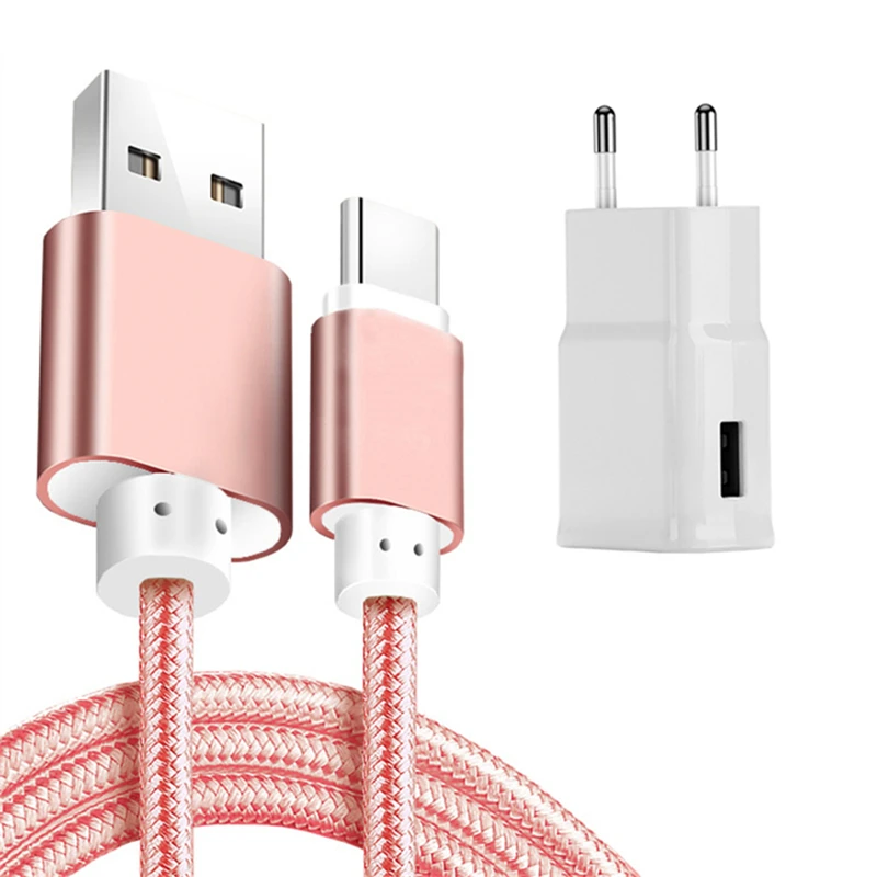 Комплект зарядного USB-кабеля Type-C с европейской вилкой настенное зарядное