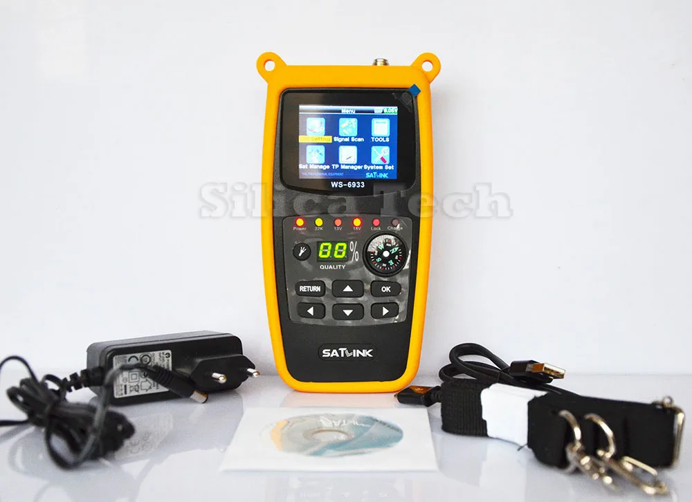 Оригинальный Новый Satlink WS 6933 DVB S2 FTA C & Ку Цифровой спутниковый Finder метр с компасом