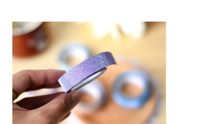 [Clearance] 6 шт. Блестящий глиттер Декоративный скотч с принтом и напылением