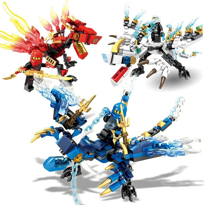 4 вида драконов фантом ниндзя человек d строительные блоки детские игрушки сделай