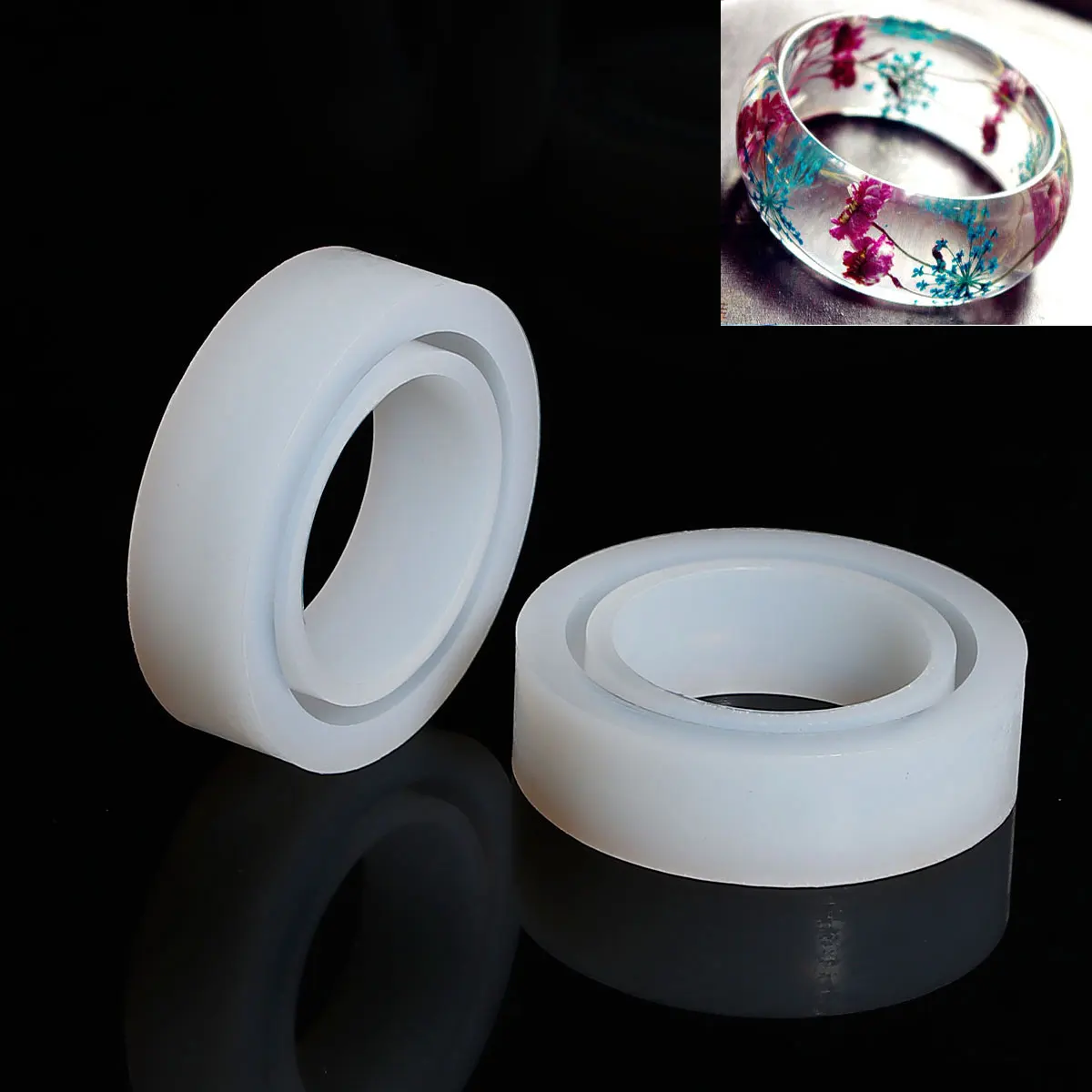 Дорин коробка силиконовые формы смолы браслет белый 8.5 см (3 3/8 &quot) диам.