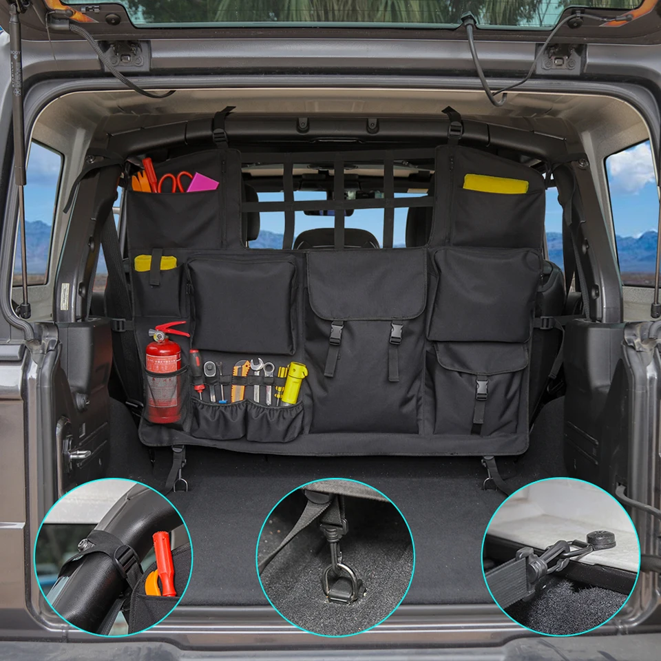 BAWA сумка для хранения багажника для Jeep Wrangler JK JL 2007+ Автомобильная Задняя сумка для хранения на спинку сиденья для Wrangler JK JL интерьерные аксессуары