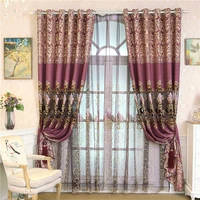 classic chenille embroidered curtains for the living room purple window curtains for bedroom treatment drapes 41 85 shading