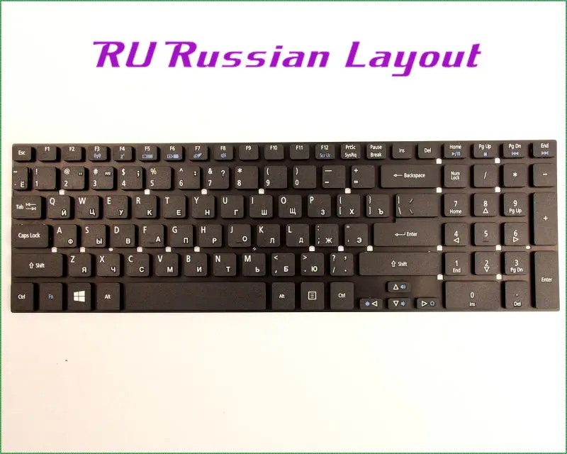 Русская клавиатура для ноутбука Новая русская Gateway NV55 NV55S NV55S14u NV55S22u NV55S09u NV55S13u NV55S15u