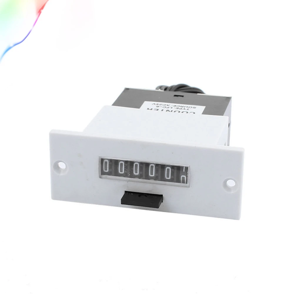 Пластиковый корпус DC 24V AC 220V LFC 6 цифровой сброс электромагнитного счетчика|Реле| |