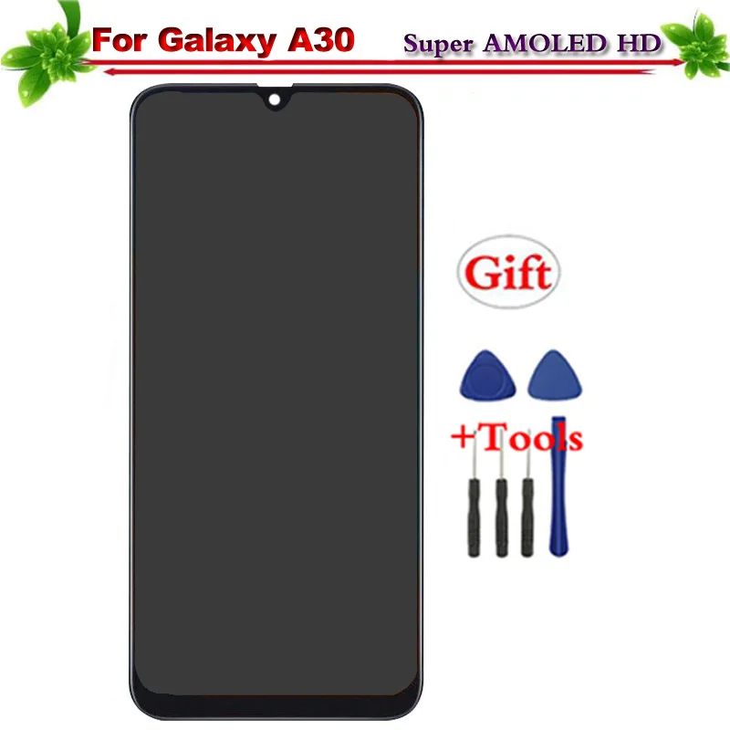 Super Amoled для samsung galaxy A30 A305/DS A305F A305FD A305A ЖК-дисплей Дисплей Сенсорный экран планшета