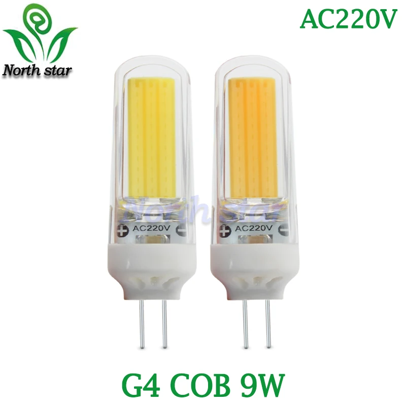 Светодиодный G4 G9 лампочка AC/DC 12 В 220 3 Вт 6 9 COB 0705 1505 2505 SMD светодиодный светильник