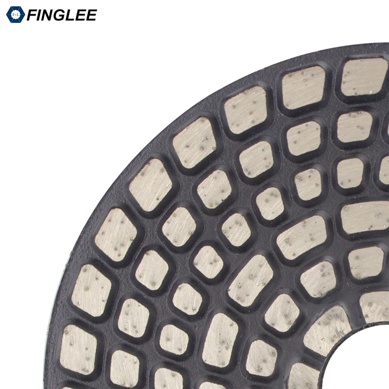 Металлический шлифовальный диск FINGLEE 4 дюйма набор для полировки камня бетона