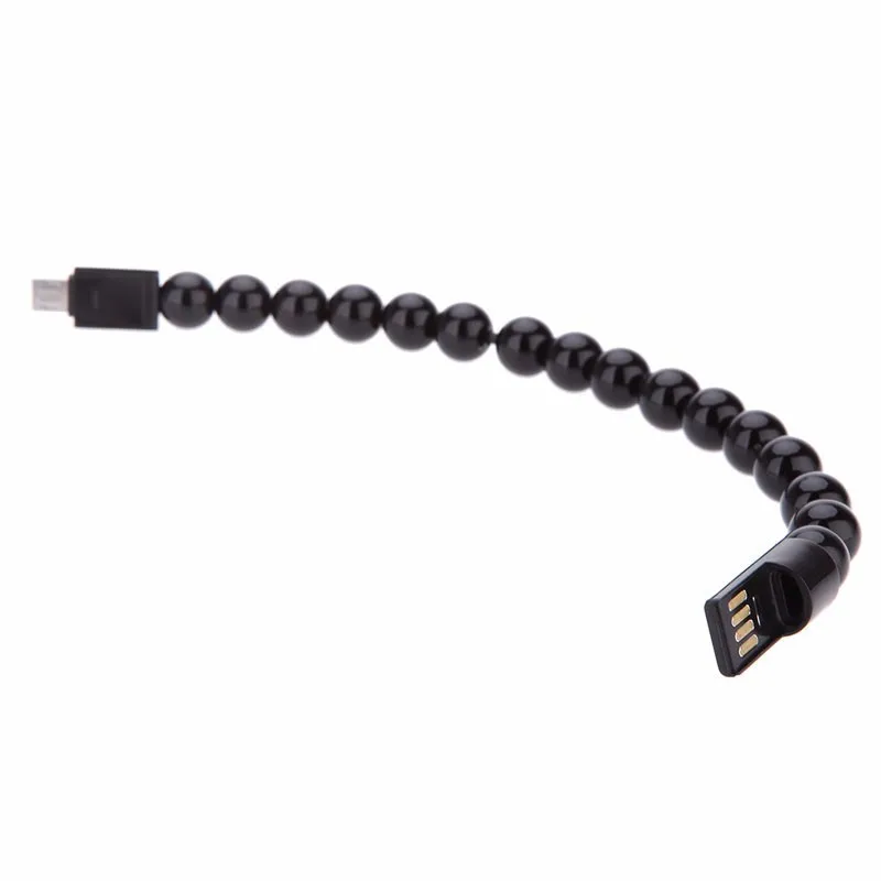 Универсальный usb кабель с бусинами браслет для зарядки телефона зарядное