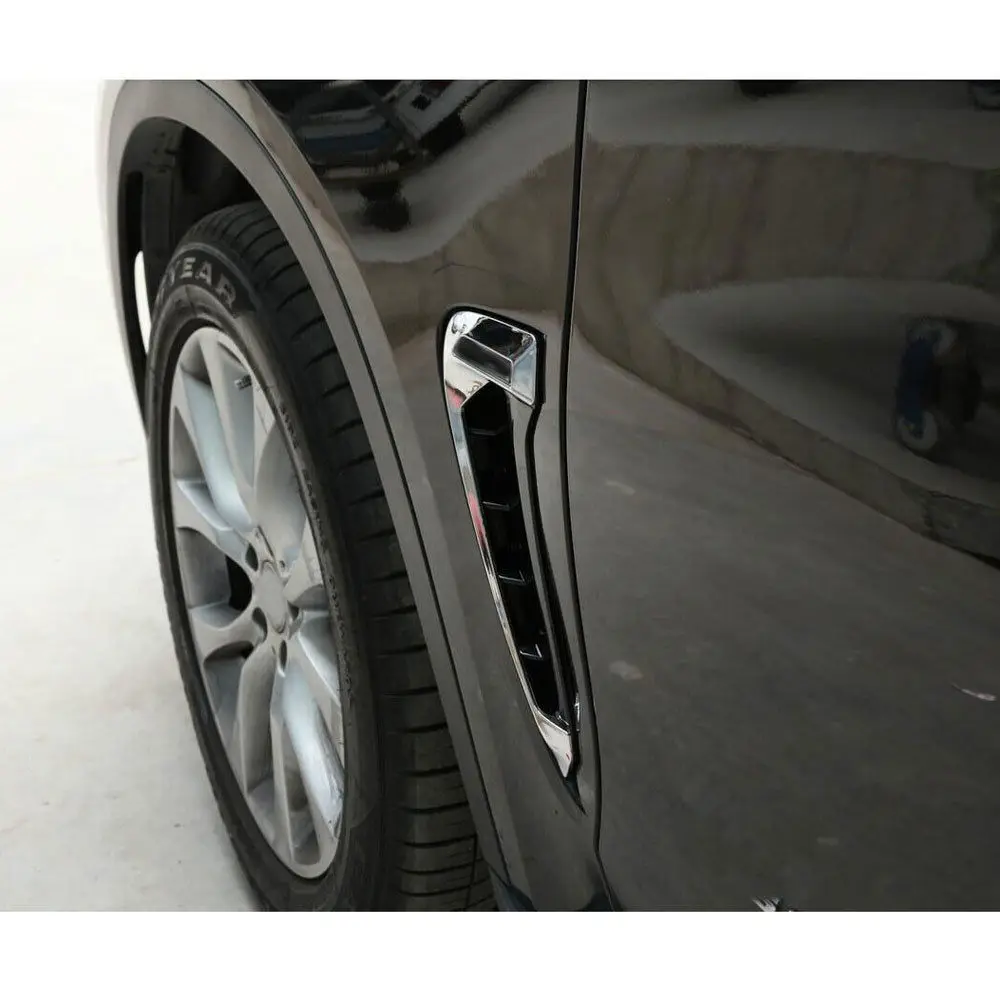 2x Автомобильная хромированная дверь ABS боковое вентиляционное отверстие