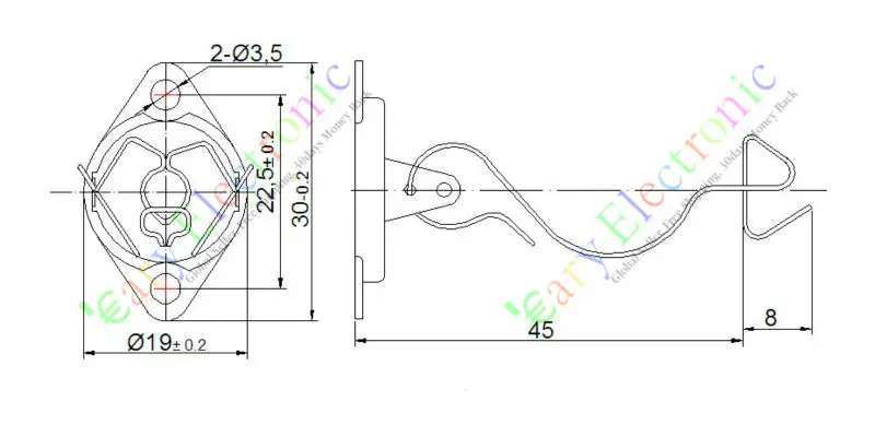 Оптовая и розничная продажа 20 шт. 45 мм 7-контактная вакуумная трубчатая розетка