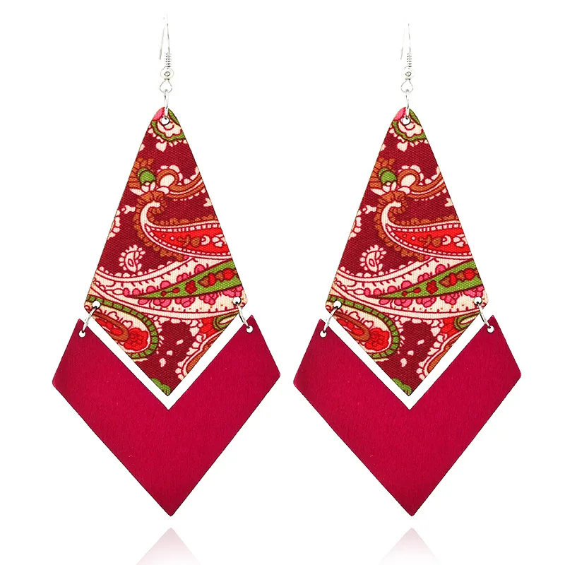 Женские серьги подвески в этническом стиле Find Me винтажные деревянные богемные