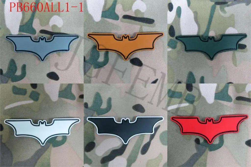 Логотип БЭТМЭН военный тактический боевой 3D ПВХ патч значки белый красный серый