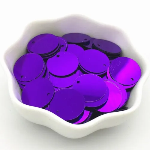 15mm Flat Purple Блестки 3-50 мм фиолетовые блестки плоские круглые чашки пвх свободные блестки для рукоделия шитья женской одежды аксессуары 20 г - Цвет: 15mm Flat Purple