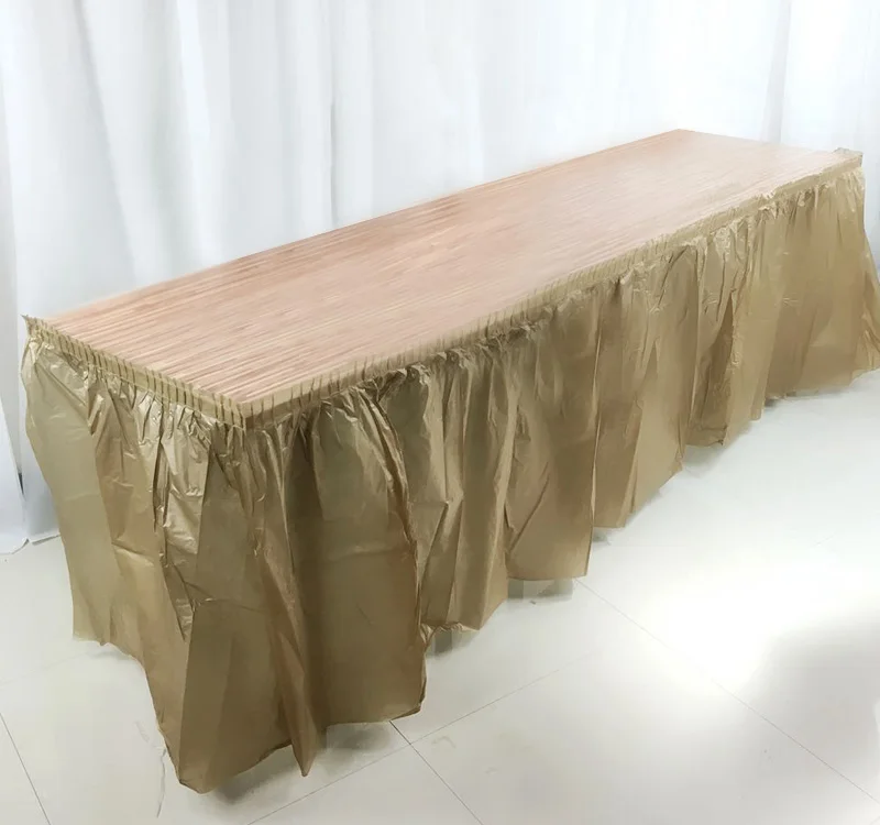 Glod Туманные одноразовые настольные юбки для свадебного украшения DIY День рождения Тюль домашний декор ручной работы художественный материал - Цвет: Glod