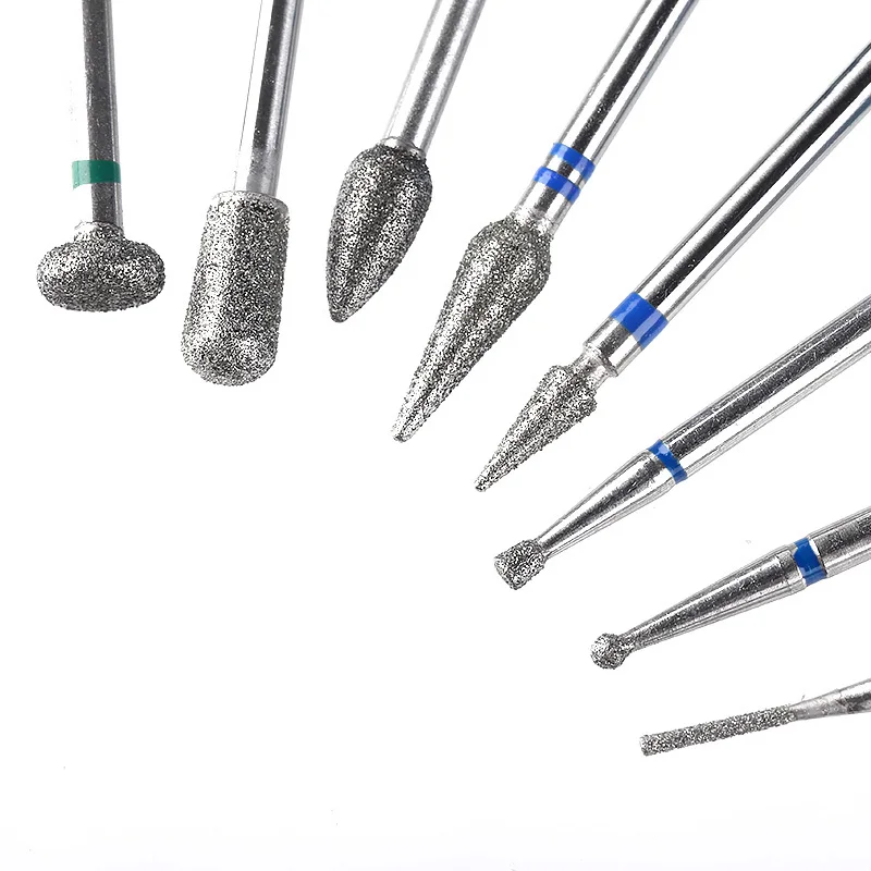 Blueness 8 Style Diamond Nail Drill Bits Tools Electric Milling Cutter Manicure Accessories | Красота и здоровье