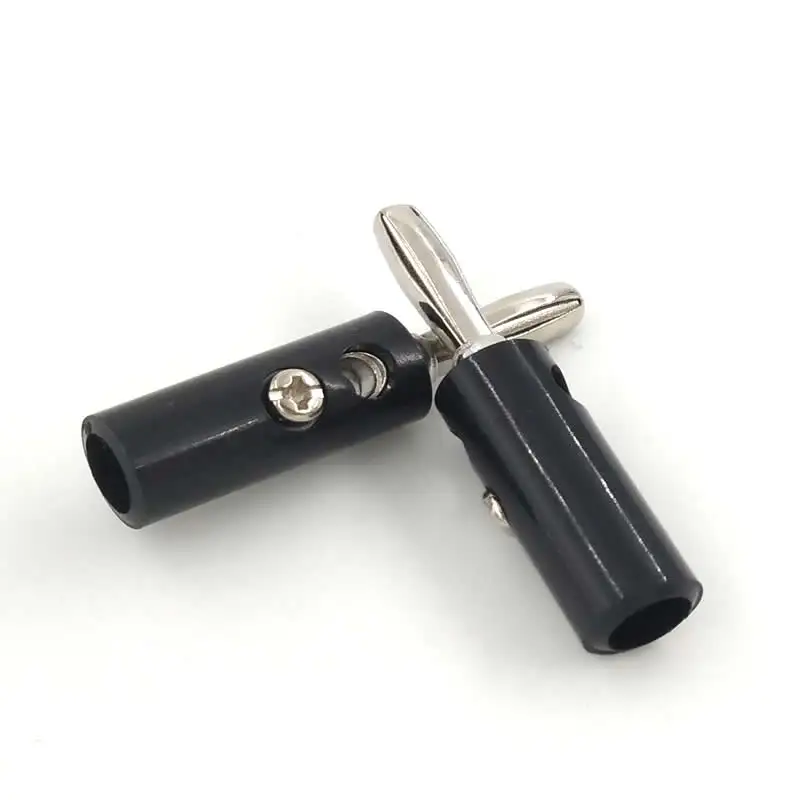 

10pcs/lot banana plug test probe, plug Banana 4MM, black and red Speaker Screw Wire Cable Free Shipping