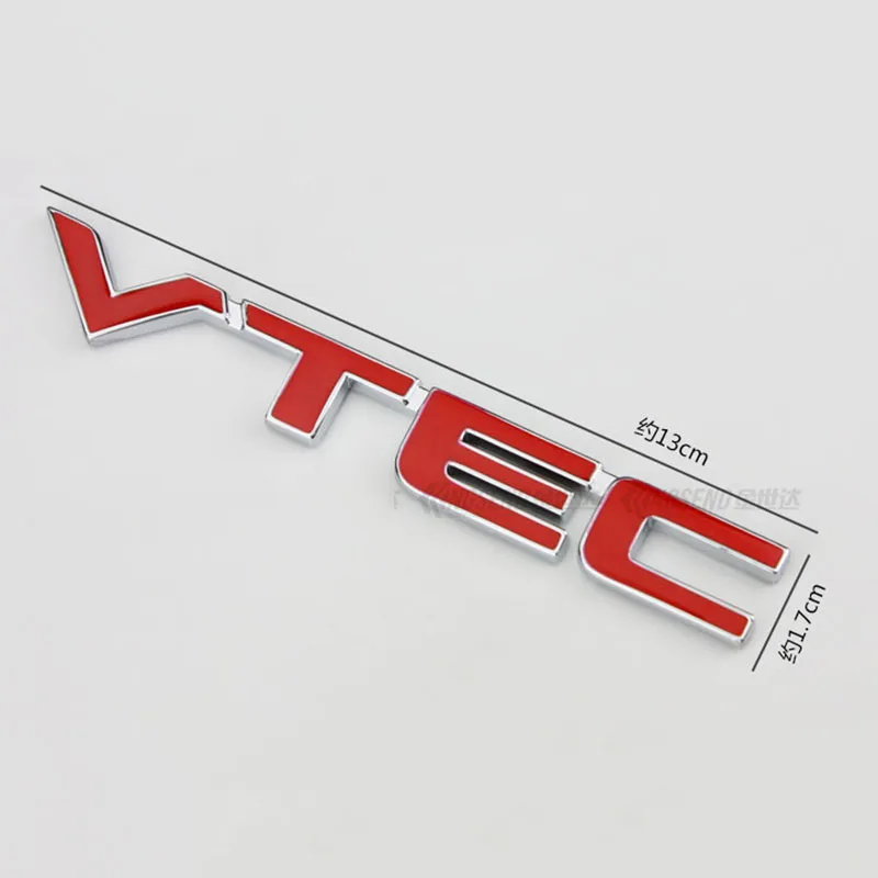 2 4 I VTEC красный хромированные буквы цифры из металла и установка автомобиля