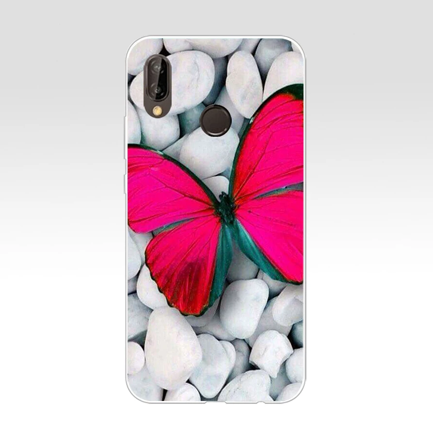 250H БАБОЧКА подставка на КОШАЧИЙ НОС Мягкий Силиконовый ТПУ чехол для huawei Nova 3 3i p