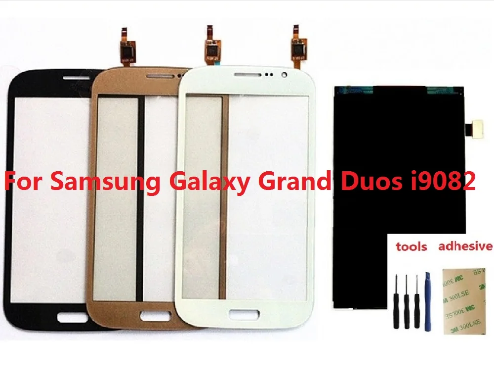 For Samsung Galaxy Grand Duos GT-i9082 i9080 i9082 Touch Screen Digitizer Sensor + LCD Display Adhesive Kits | Мобильные телефоны и