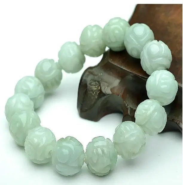 Бусины из натурального нефрита браслет для мужчин и женщин бусины бирманского с