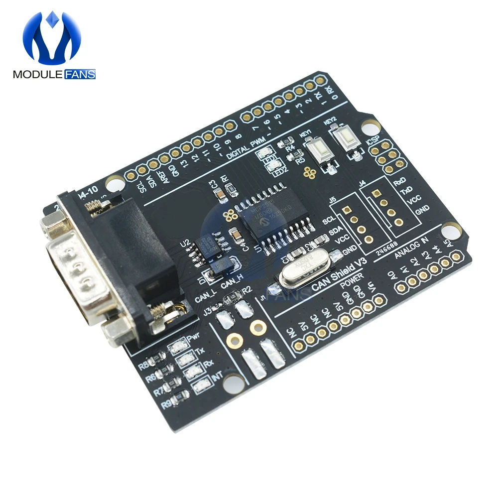 Экран контроллера CAN MCP2515 для Arduino R3 плата расширения UART I2C IIC интерфейс SPI модуль
