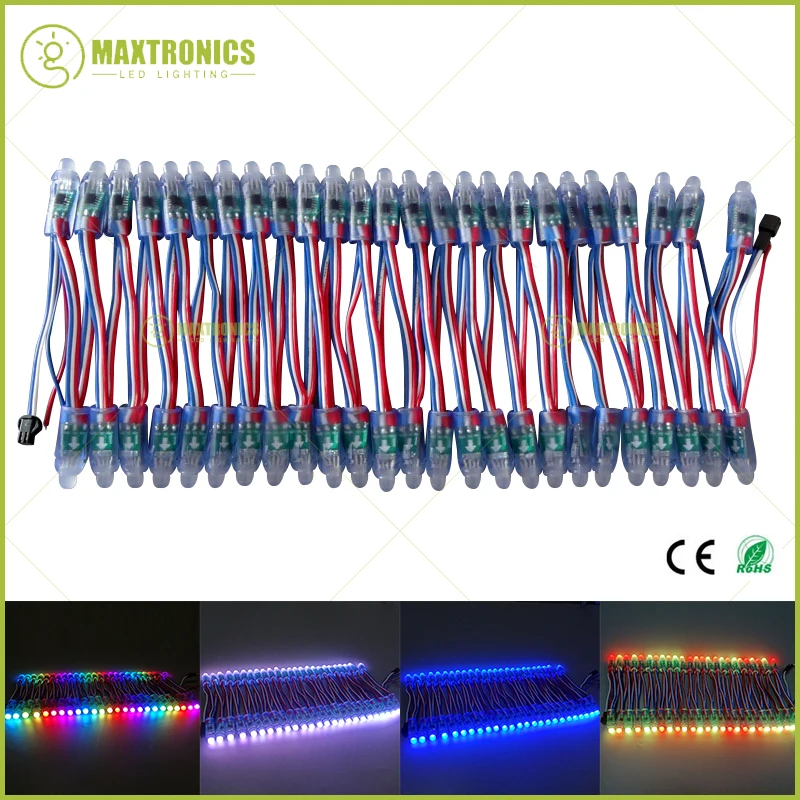 50 шт./Лот 12 мм WS2811 2811 IC RGB светодиодный модуль Водонепроницаемая DC12V цифровая