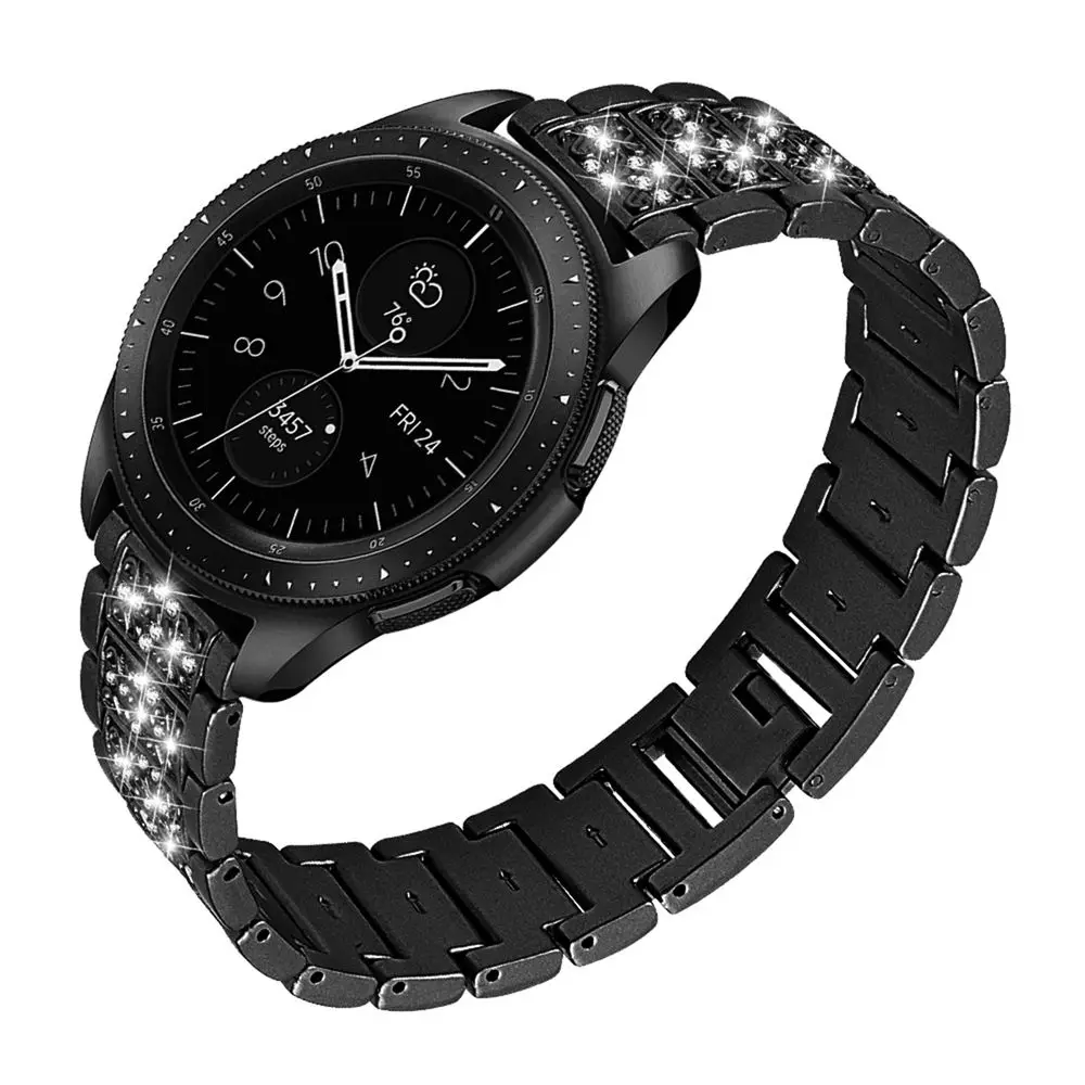 Шикарные часы, украшенные драгоценными камнями ремешок для samsung Galaxy Watch 46 мм 42 мм активный ремешок для часов на замену браслет для samsung gear S3 Classic