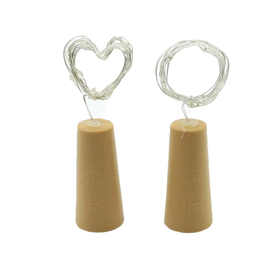 

BEIAIDI 10PCS 2M 20LED DIY Wine Bottle Cork Stopper LED String Fairy Light Garland Holiday Wedding Christmas LED Garland Light