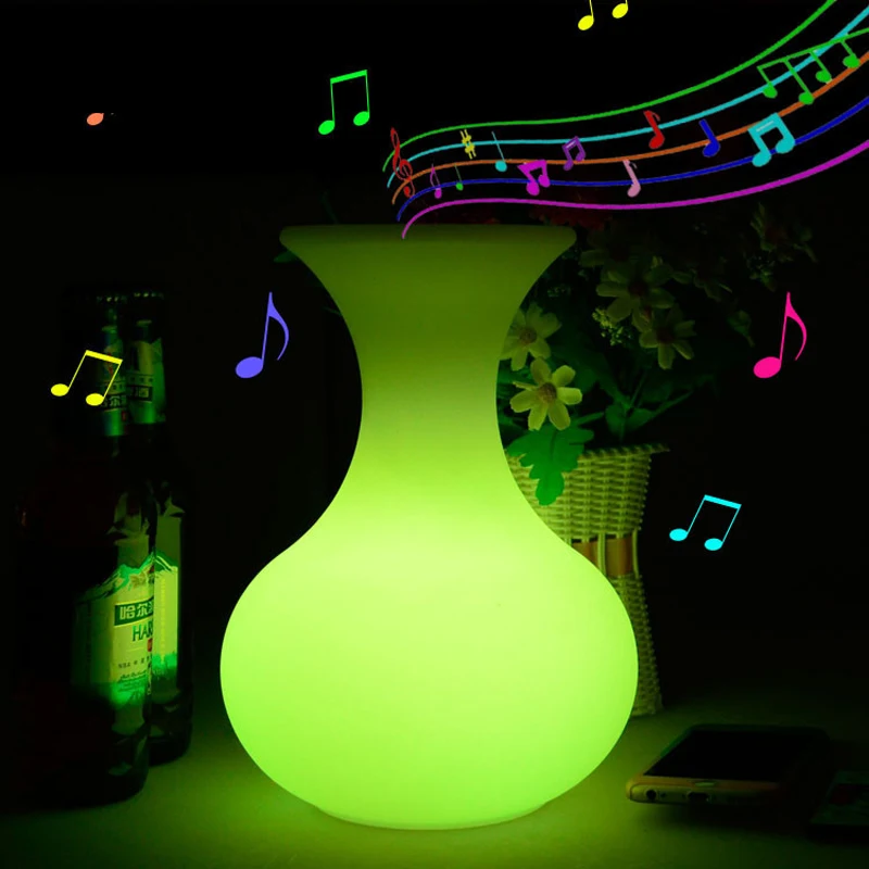 Открытый водонепроницаемый светодиодный ночник usb Перезаряжаемый rgb bluetooth динамик с 24 клавишами дистанционного управления украшение освещение лампы