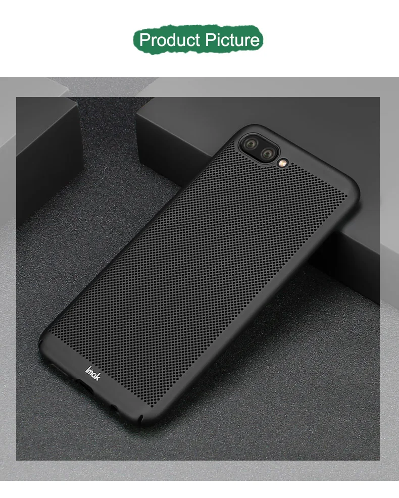 5,84 ''huawei Honor 10 чехол IMAK JAZZ Mesh ЖЕСТКИЙ чехол на заднюю панель для Funda huawei Honor 10 COL-L29 COL-AL10 Honor10 задняя крышка COL L29