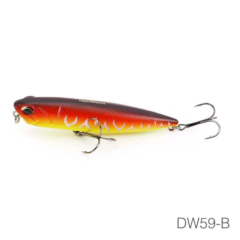 DW59-B TSURINOYA для рыбалки приманки DW59 Topwater воды карандаш z-образный жесткая приманка 85 мм 10,5g искусственных поплавок-приманка 5 цветов - Цвет: DW59-B