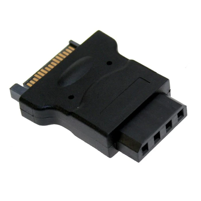 15 контактный SATA кабель питания папа к Molex 4 контактному IDE жесткому диску адаптер 2