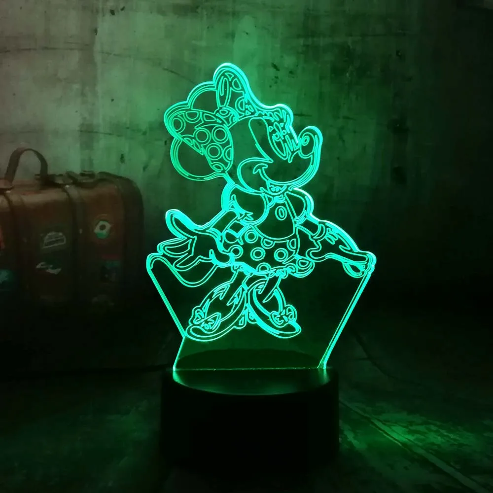 Новый 3D с мультипликационными красивыми юбка для девочек милым рисунком Минни