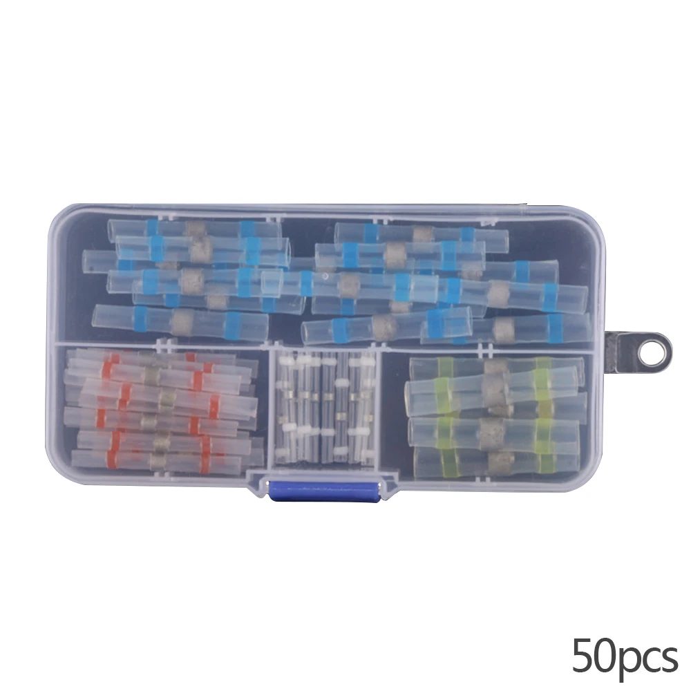 50/100pcs Waterproof Solder Seal Heat Shrink Butt Connectors Soldering Sleeve Wire Connector Cable Terminal Electrical | Обустройство
