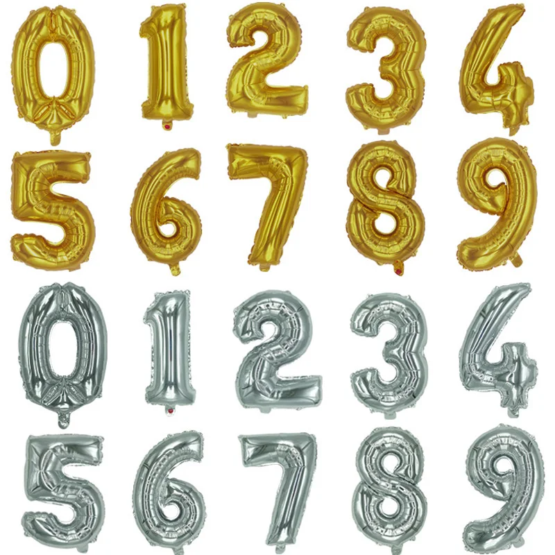 1 шт. высокое качество розовое золото в форме цифр пленка из алюминиевой фольги