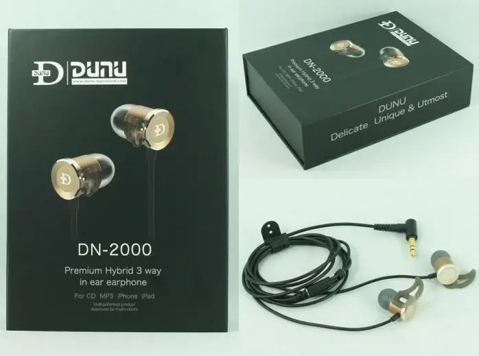 DUNU DN-2000 высококачественные гибридные наушники-вкладыши IEMs Hi-Fi с тройным