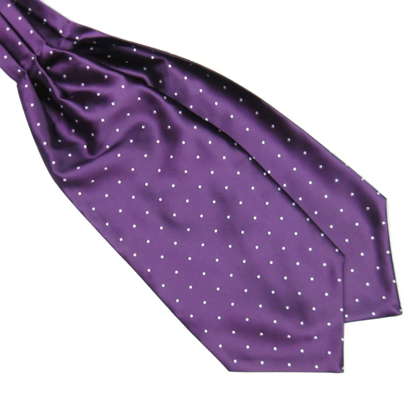 

Men Ties Multi-Color Silk Blend Polka Dot Ascot Gentlemen Silk Tie
