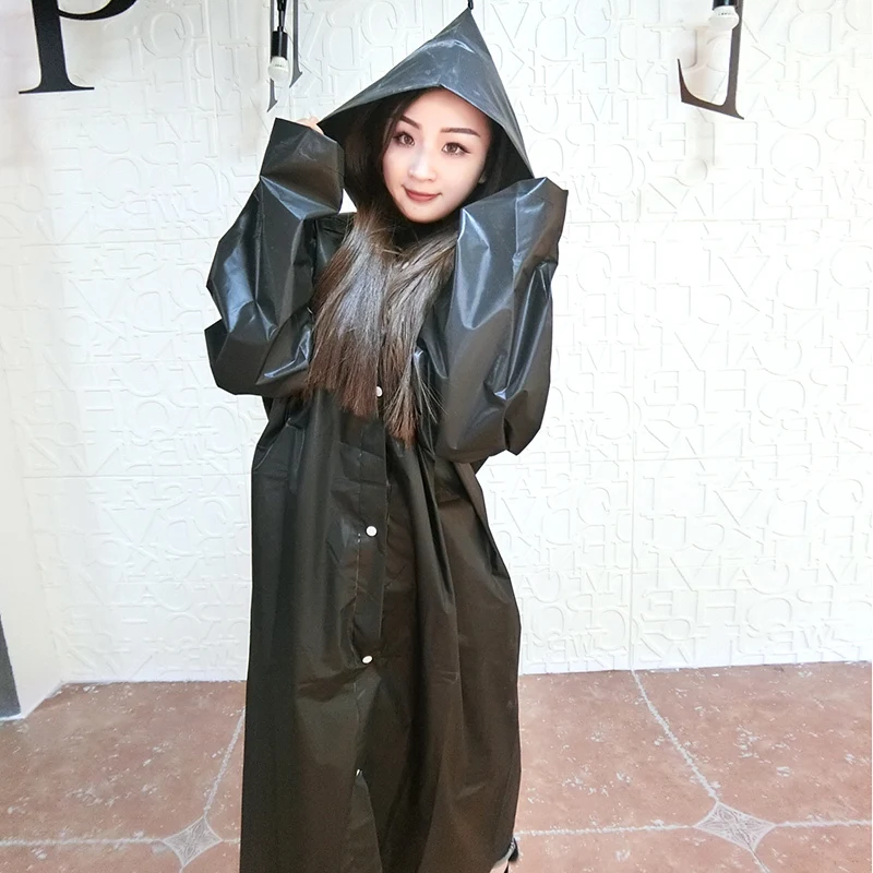 ZT Women Raincoat Men Black Rain Clothes covers Impermeable Rainwear Poncho Waterproof Hooded Coat JJ-SYYY81- | Дом и сад