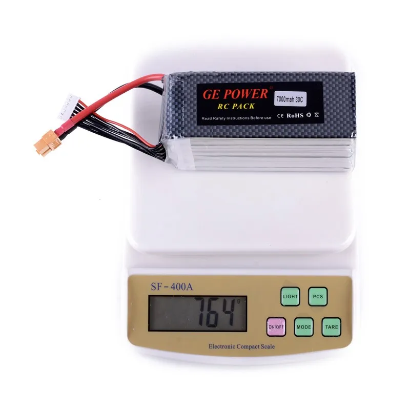 

High Quaity GE Power 22.2v 7000MAH 30C 6S lipo battery T plug XT60 plug For RC Quadcopter Upgrade Battery