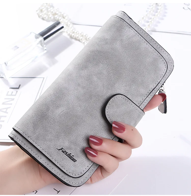 Brand Wallet Women Scrub Leather Lady Purses High Quality New Ladies Clutch Long Female simple fashion | Багаж и сумки